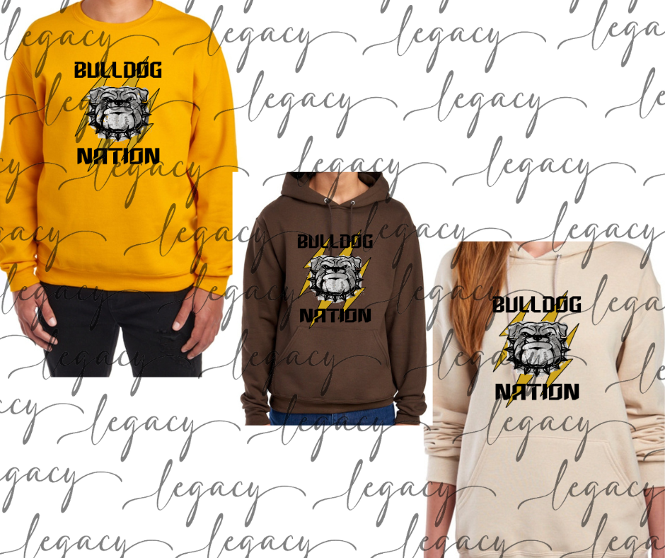 Bulldog Nation Cotton/Poly Blend Multi Color Top Options Bulldogs 2025