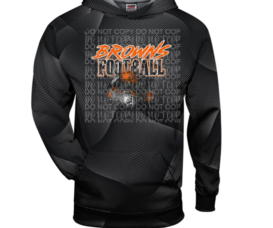 Ogemaw Browns 2025 Grunge Helmet Specialty Name Brand Hoodie Options