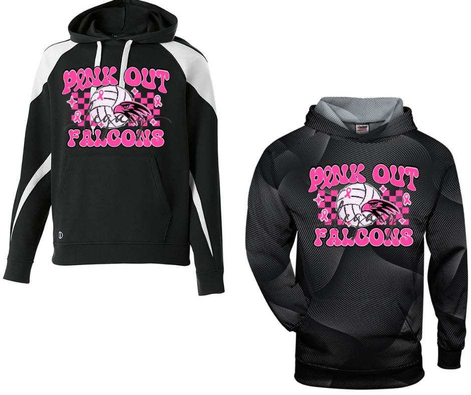 PINK OUT Volleyball Falcons Specialty Hoodies