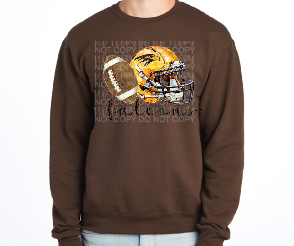 Ogemaw Falcon Football Vintage Helmet Football Falcon Sports Cotton/Poly Blend Top Options