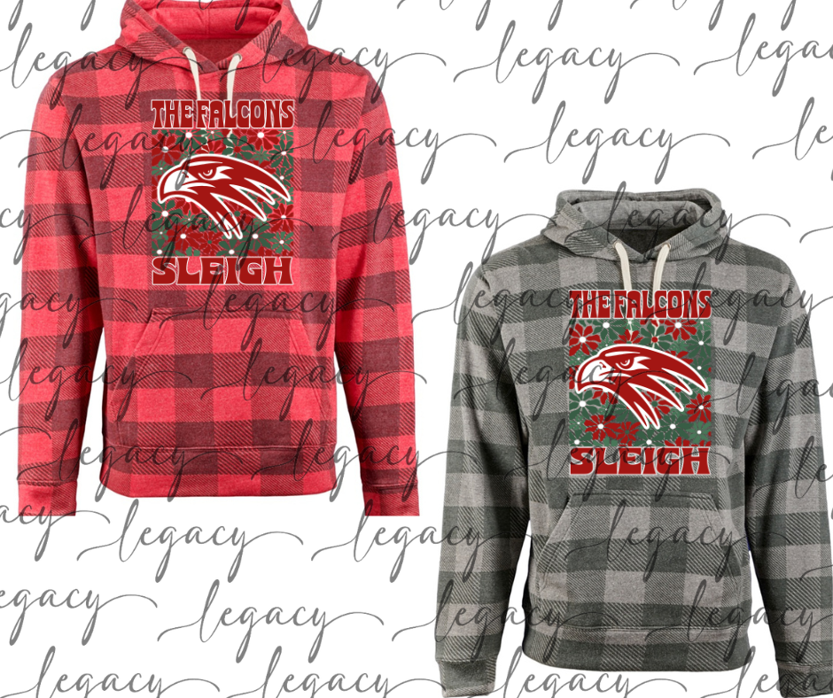 The Falcons Sleigh Plaid Hoodie Options Holiday Magic