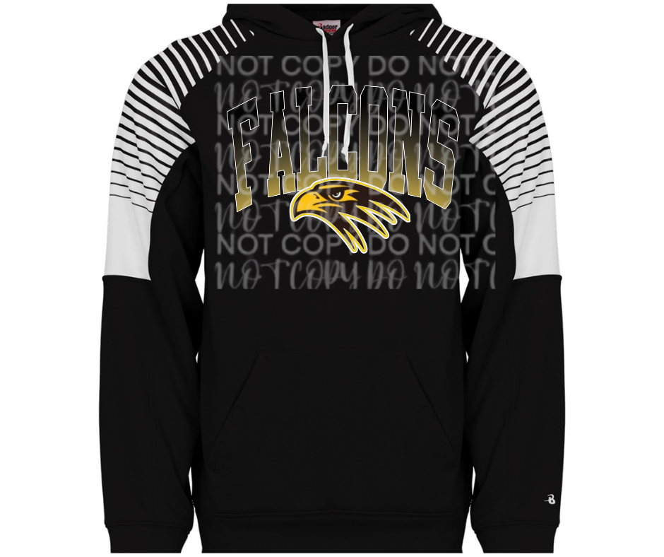 Ogemaw Falcons 2025 Ombre Falcon Logo Specialty Name Brand Hoodie Options