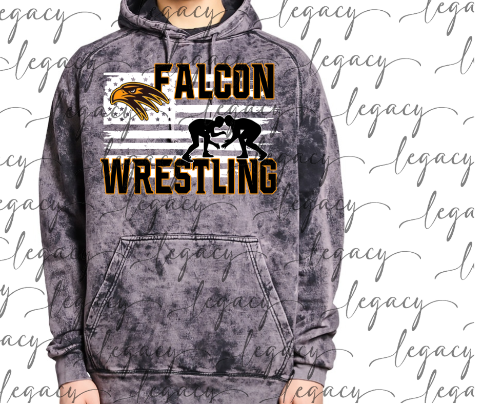 Falcon Flag Cloud Hoodie Falcon Wrestling 2025