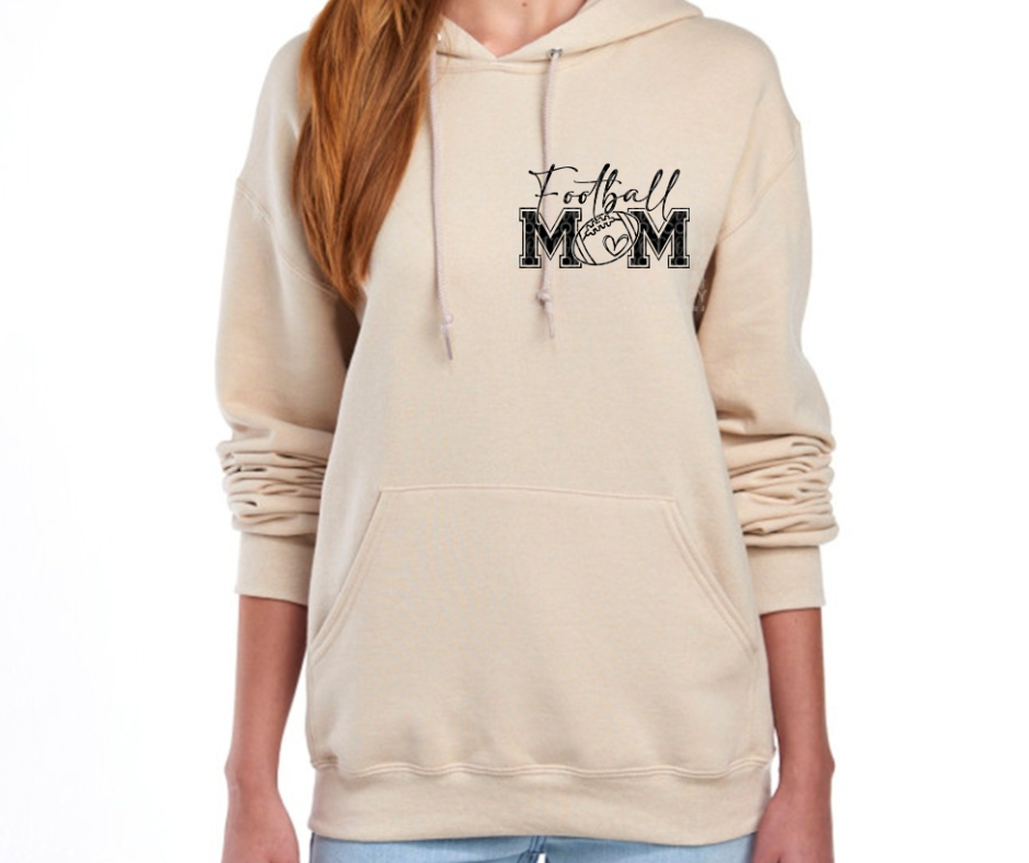 Football Mom Custom Last Name Cotton/Poly Blend Top Options Ogemaw Browns 2025 Falcon Football