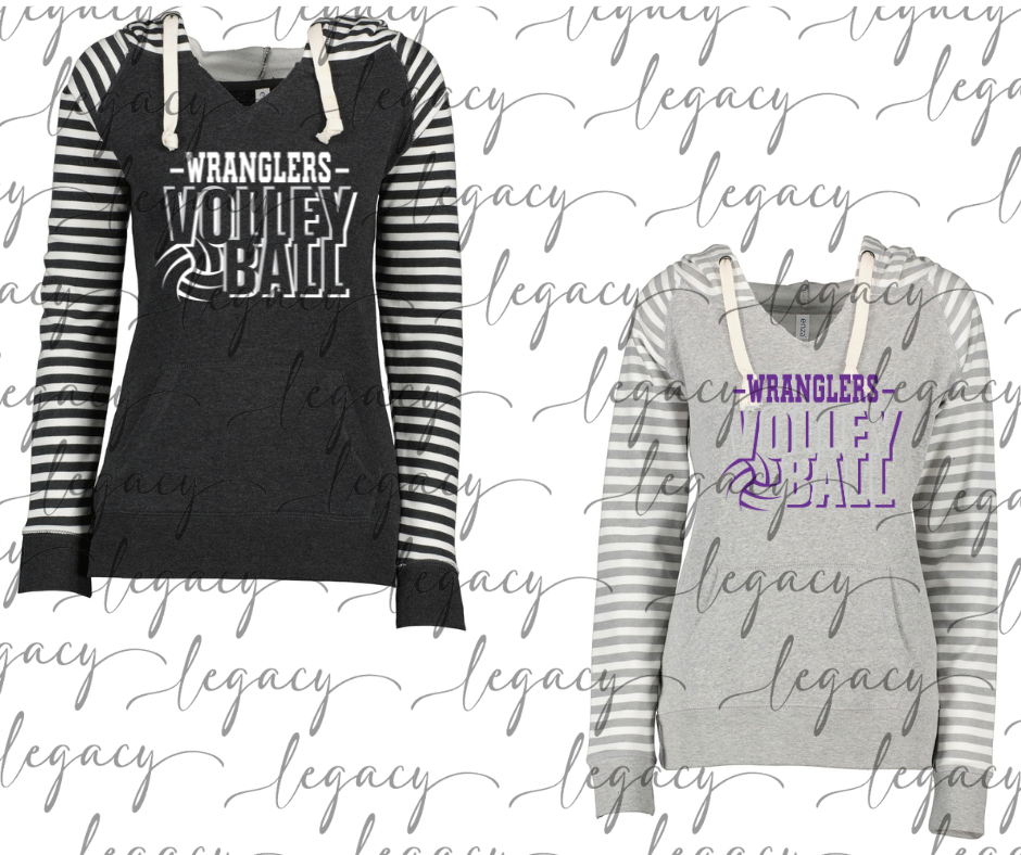 Wranglers 2025 Wranglers Jumbo Volleyball Striped Sleeves Hoodie Top Options