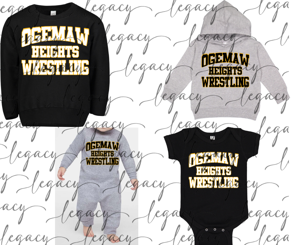 Ogemaw Heights Wrestling Toddler & Infant apparel Options Falcon Wrestling 2025