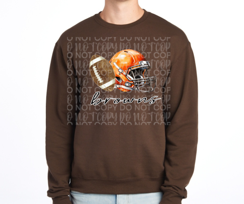 Ogemaw Browns 2025 Football Helmet Cursive Cotton/Poly Blend Top Options