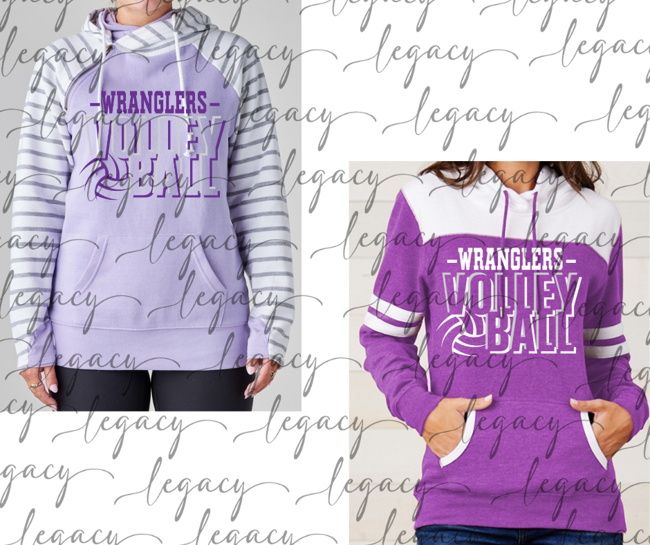 Wranglers Jumbo Volleyball Wranglers 2025 Sleeve Detail Style Hoodie