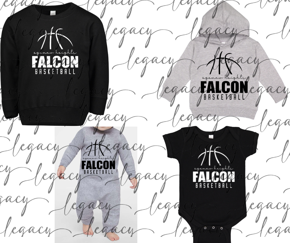 Ogemaw Heights Falcons Basketball Toddler & Infant apparel Options Falcon Basketball 2025