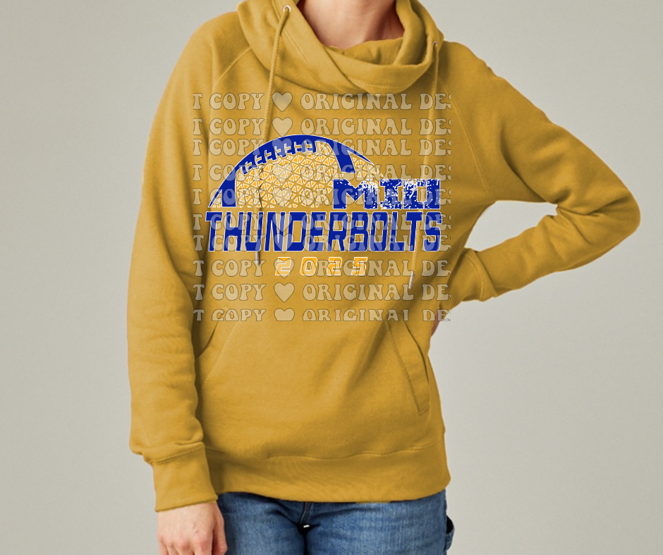 Thunderbolts Football detail Cowl Neck Top Options Mio Thunderbolts 2025