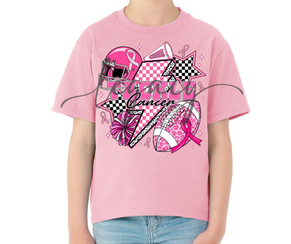 Football & Cheer PINK Cotton/Poly Blend Top Options Pink Out Football 2025 Ogemaw Browns Falcon Football