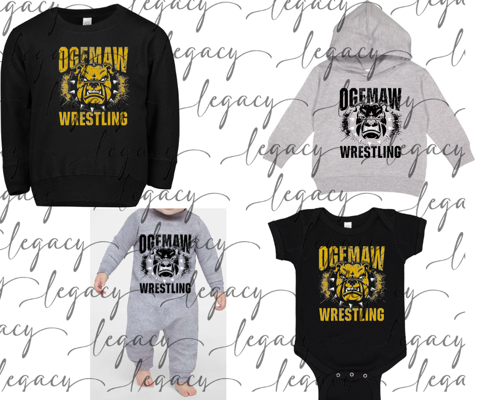 Fierce Bully Ogemaw Wrestling Toddler & Infant apparel Options Bulldogs 2025