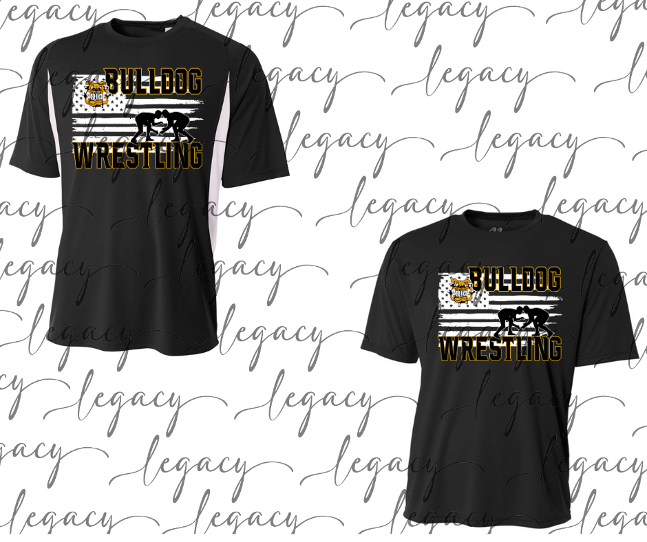 Ogemaw Bulldog Wrestling Flag Performance Dri Fit Top Options Bulldogs 2025