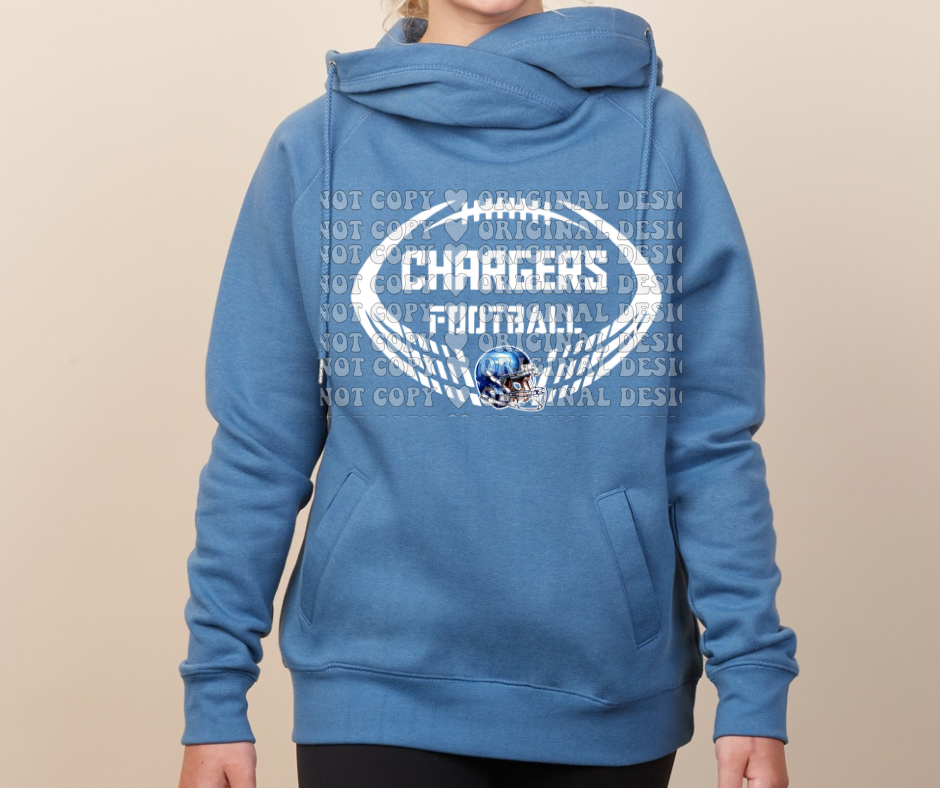 Chargers Football Cowl Neck Top Options Mio Chargers 2025