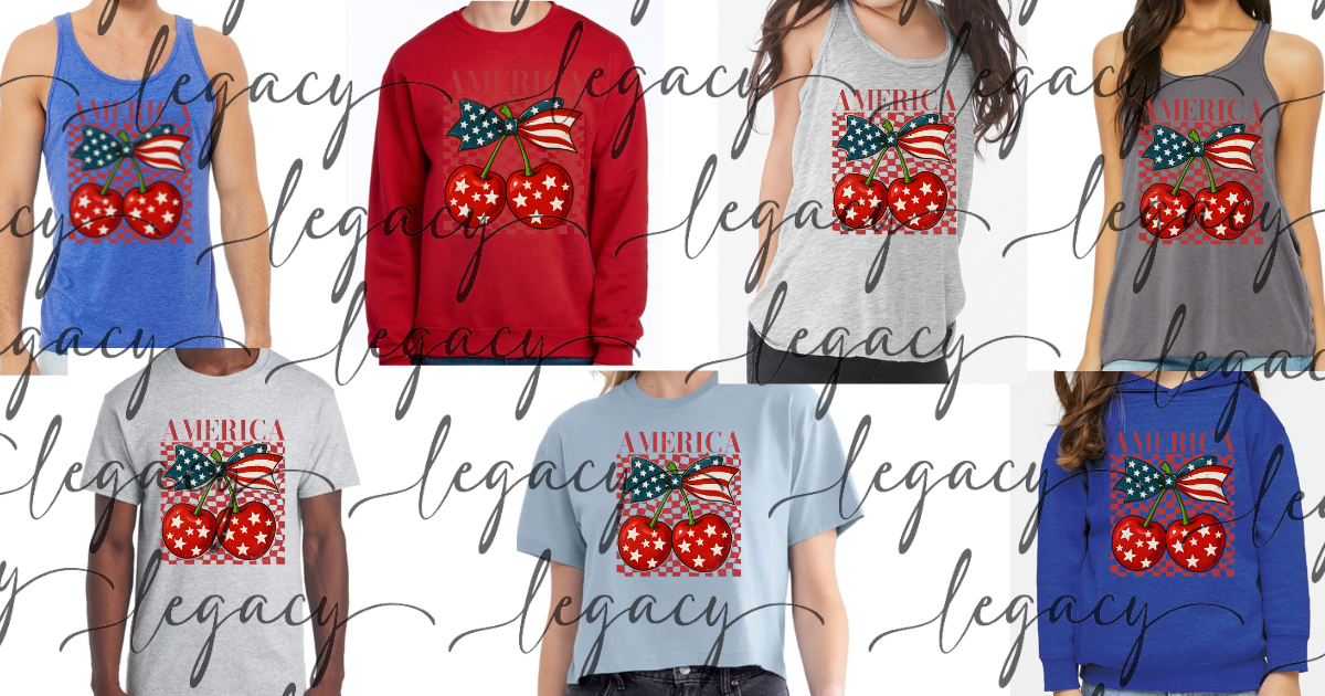 America checkered cherries 4th Red White & Blue American Pride America Freedom