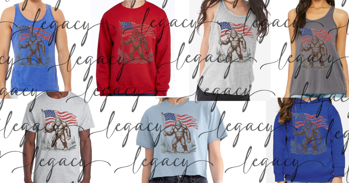 Big Foot Flag 4th Red White & Blue American Pride America Freedom