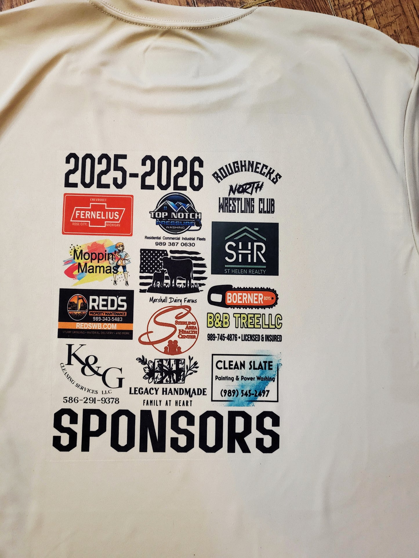 Ogemaw Heights Falcon Wrestling Sponsor Tops 2025-2026