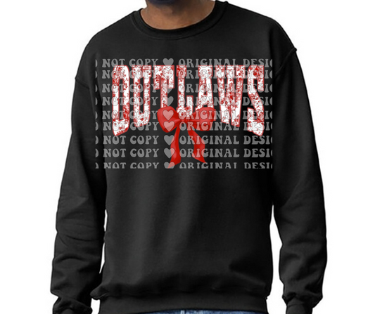 Ogemaw Outlaws 2025 Softball Red Black Gray Top Options Floral Outlaws Bow