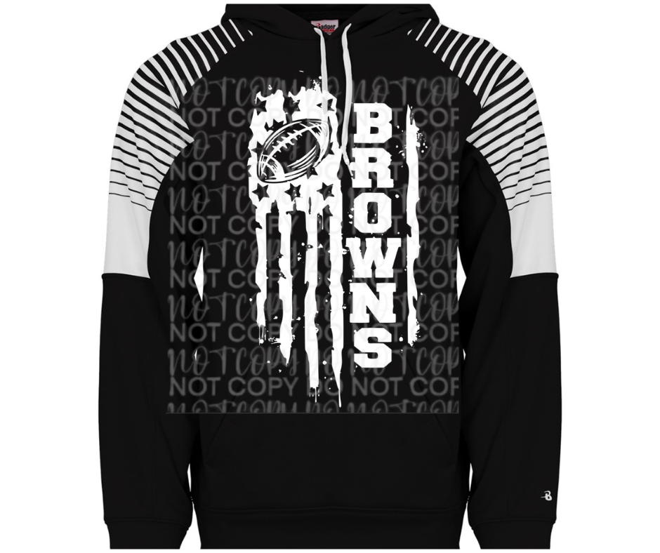 Ogemaw Browns 2025 Flag Specialty Name Brand Hoodie Options