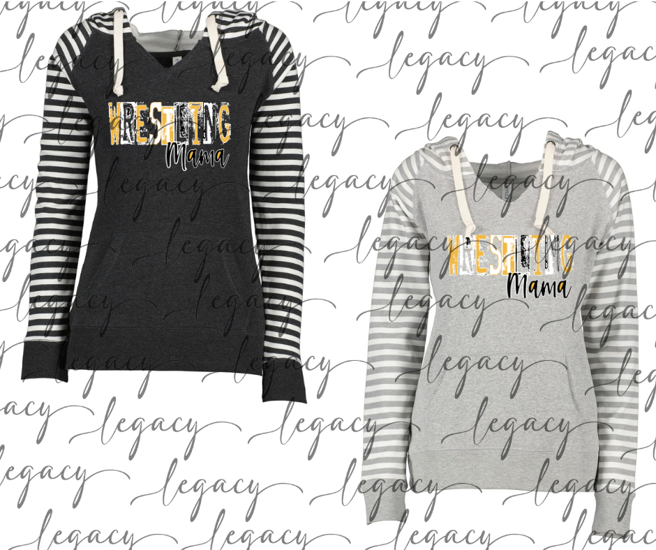 Wrestling Mama Wrestling 2025 Striped Sleeves Hoodie Top Options Bulldogs 2025 Falcon Wrestling 2025 OHHS Wrestling (Copy)