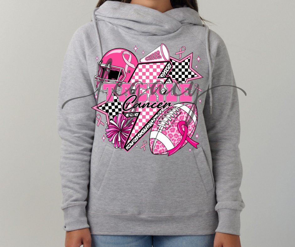 Pink Out Football & Cheer Cowl Neck Top Options Falcon Pink Out Football Ogemaw Browns 2025