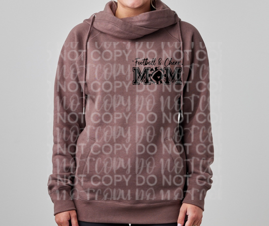 Mom of Both Football & Cheer Cowl Neck Top Options Falcon Football Ogemaw Browns 2025