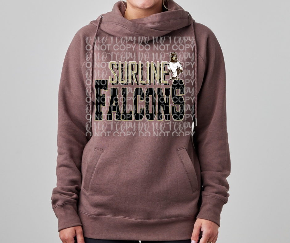 Ogemaw Falcons 2025 Surline Falcons Cowl Neck Top Options