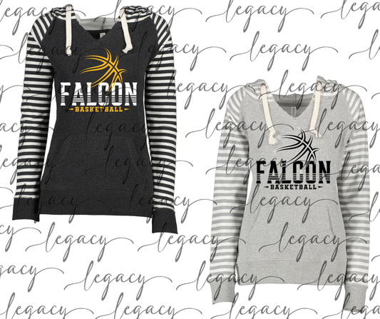 Falcon Basketball Striped Sleeves Hoodie Top Options Falcon Basketball 2025