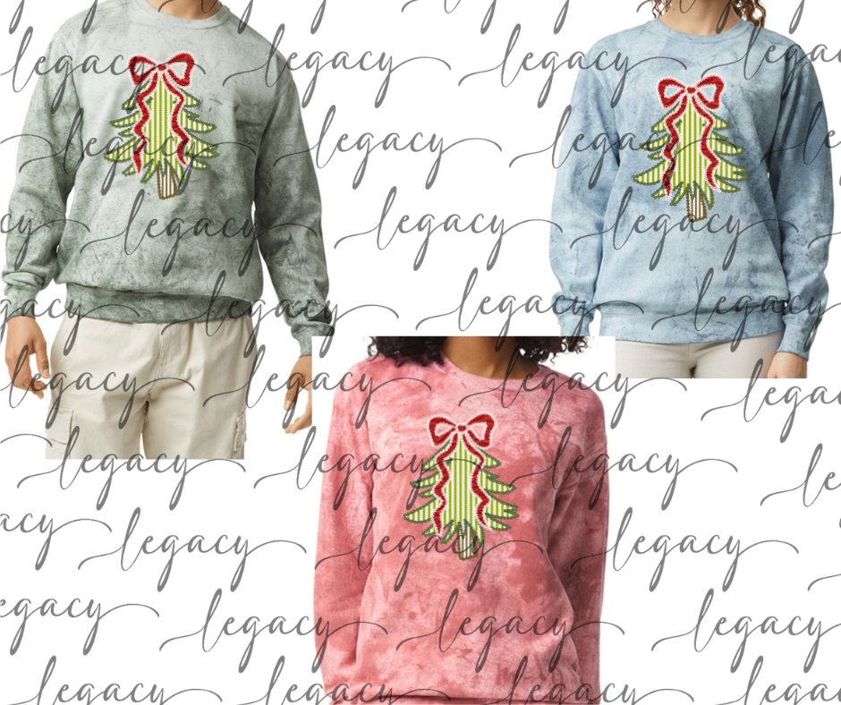 Bow & Tree Holiday Magic Comfort Colors Smoke Top Options