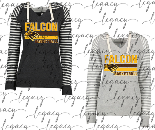 Falcon Basketball Stripes Striped Sleeves Hoodie Top Options Falcon Basketball 2025