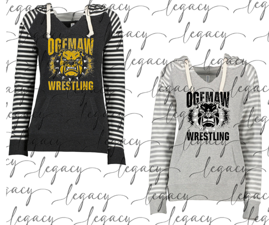 Fierce Bully Ogemaw Wrestling Striped Sleeves Hoodie Top Options Bulldogs 2025