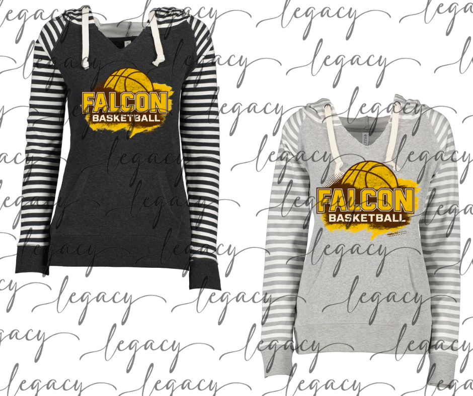 Falcon Basketball Splash Striped Sleeves Hoodie Top Options Falcon Basketball 2025