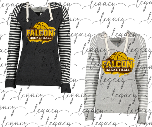 Falcon Basketball Splash Striped Sleeves Hoodie Top Options Falcon Basketball 2025