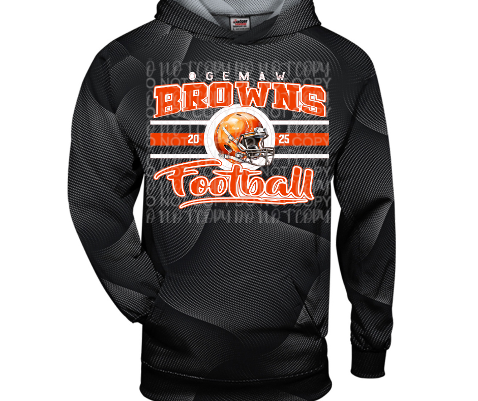 Ogemaw Browns 2025 Browns Vintage Specialty Name Brand Hoodie Options