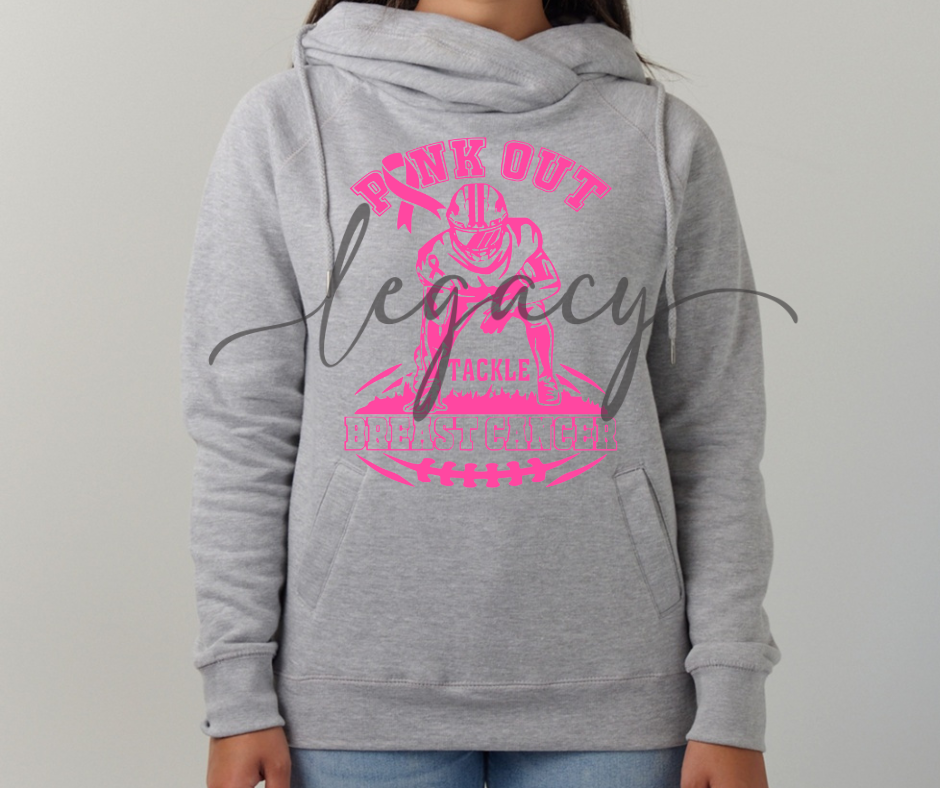 Pink Out Football Player Cowl Neck Top Options Falcon Pink Out Football Ogemaw Browns 2025