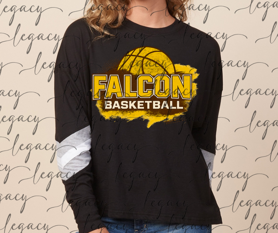 Falcon Basketball Splash Varsity Sleeve Women's Boxy Top Falcon Basketball 2025