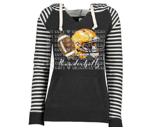 Thunderbolts Vintage Helmet Football Striped Sleeves Hoodie Top Options Mio Thunderbolts 2025