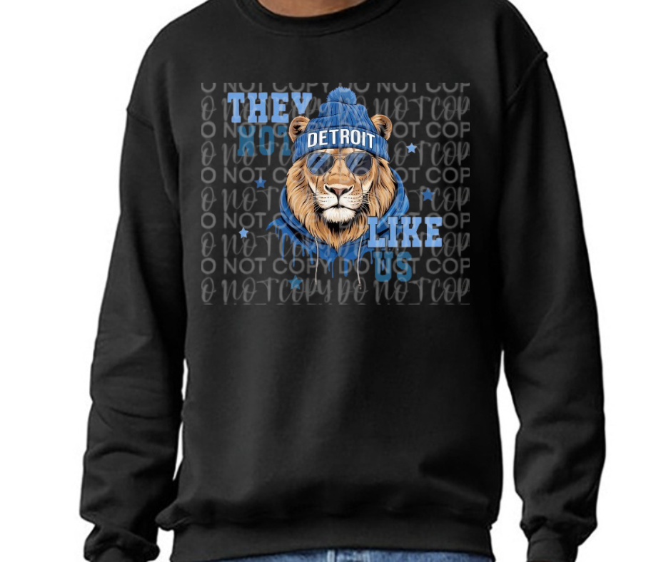 Lions Football They Not Like Us Grey Black Top Options One Pride