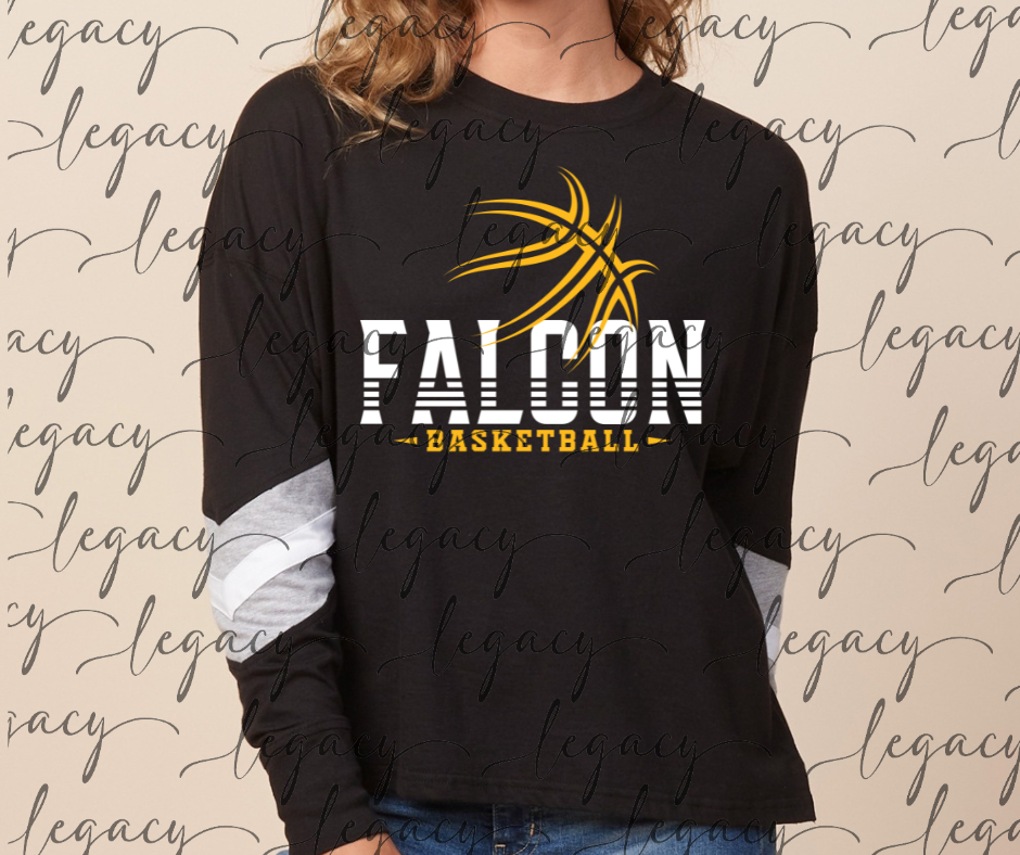 Falcon Basketball Varsity Sleeve Women's Boxy Top Falcon Basketball 2025