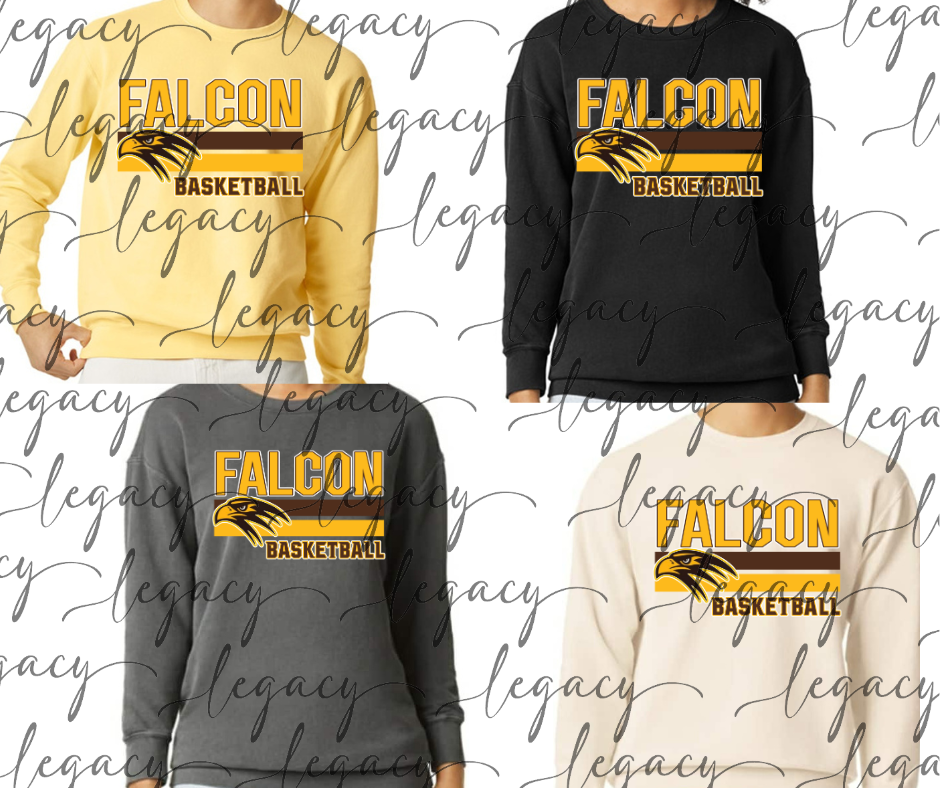 Falcon Basketball Stripes Comfort Color Top Options Falcon Basketball 2025