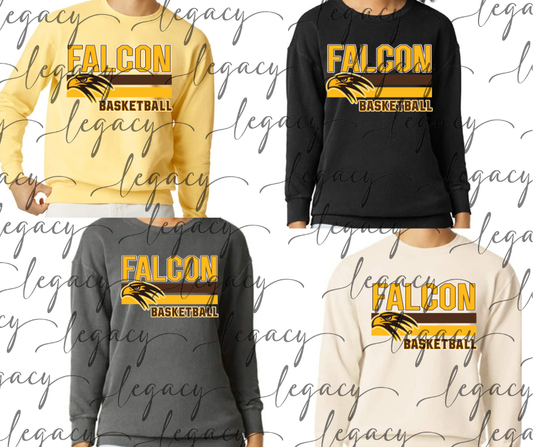 Falcon Basketball Stripes Comfort Color Top Options Falcon Basketball 2025