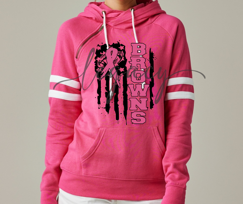 Football Flag Pink Out Double Hood Top Options Falcon Pink Out Football Ogemaw Browns 2025