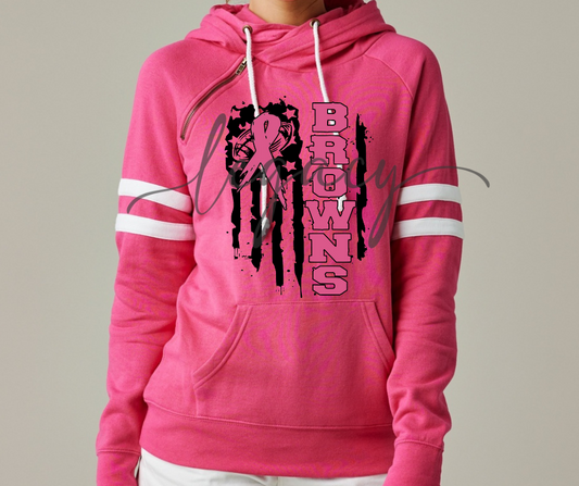 Football Flag Pink Out Double Hood Top Options Falcon Pink Out Football Ogemaw Browns 2025