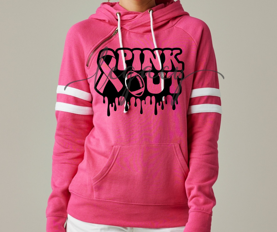 Drip Pink Out Double Hood Top Options Falcon Pink Out Football Ogemaw Browns 2025