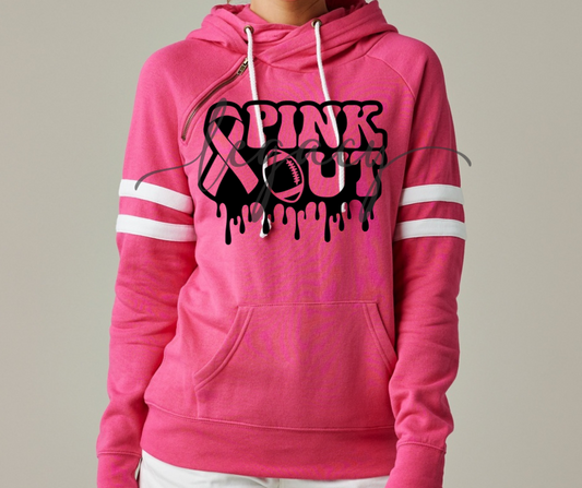 Drip Pink Out Double Hood Top Options Falcon Pink Out Football Ogemaw Browns 2025
