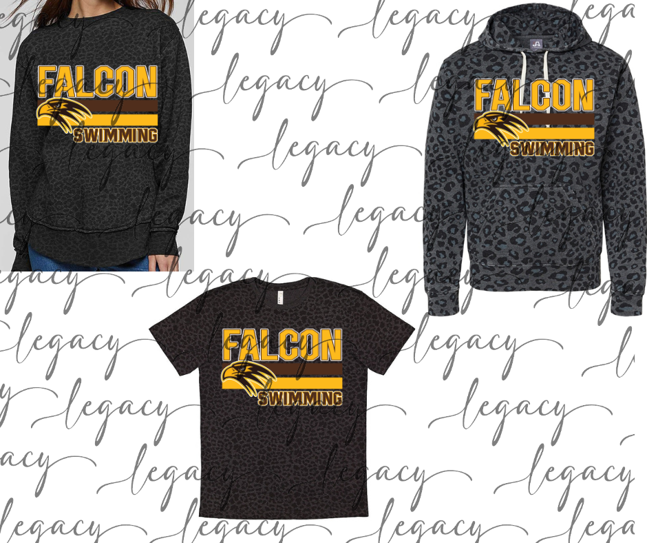 Falcon Swimming Falcon Swim 2025 Black Leopard Women's Top Options