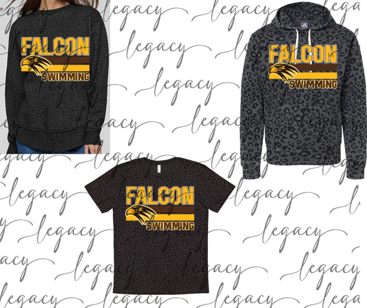 Falcon Swimming Falcon Swim 2025 Black Leopard Women's Top Options