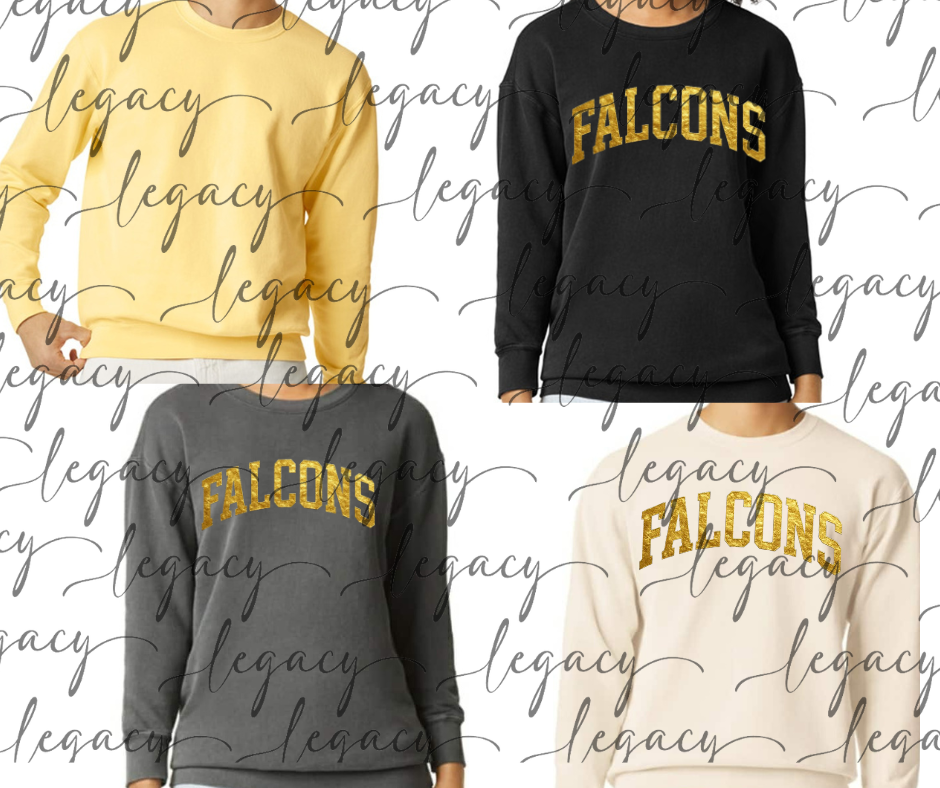 Falcons Gold Foil Comfort Color Top