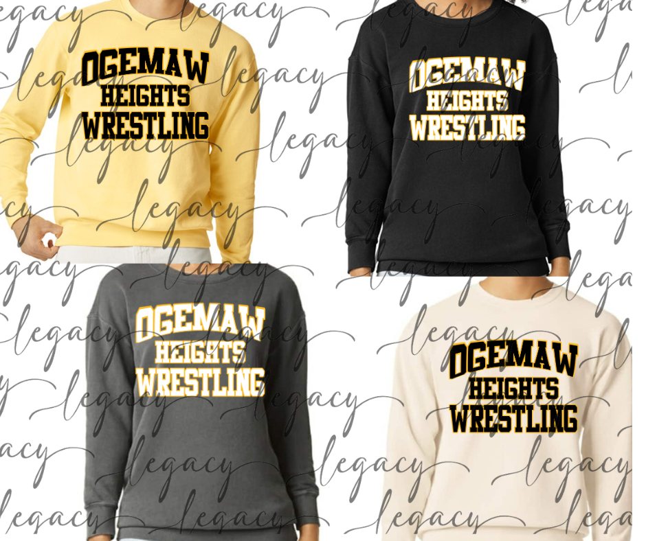 Ogemaw Heights Wrestling Comfort Color Top Options Falcon Wrestling 2025