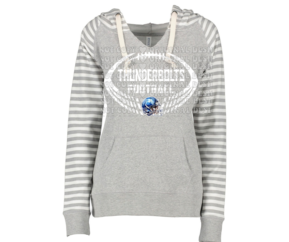 Thunderbolts Football Striped Sleeves Hoodie Top Options Mio Thunderbolts 2025
